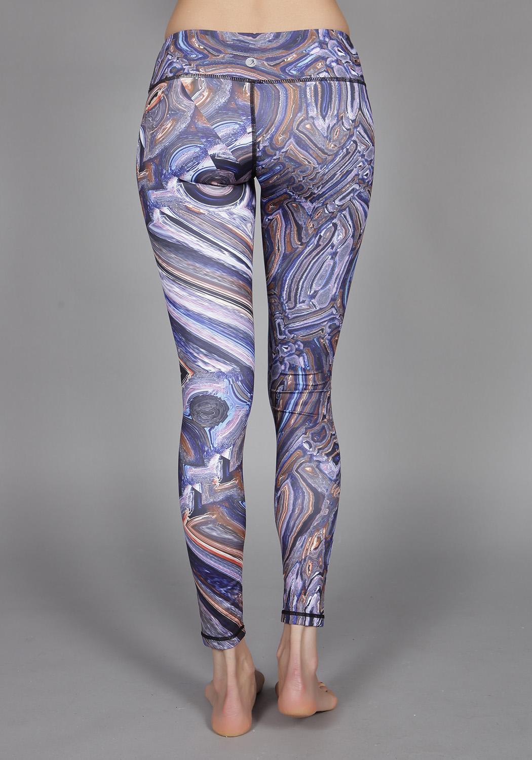 Multi-Coloured Patterned Leggings – Swirly Blue – Bodhi Me